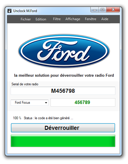opening ford as built data file
